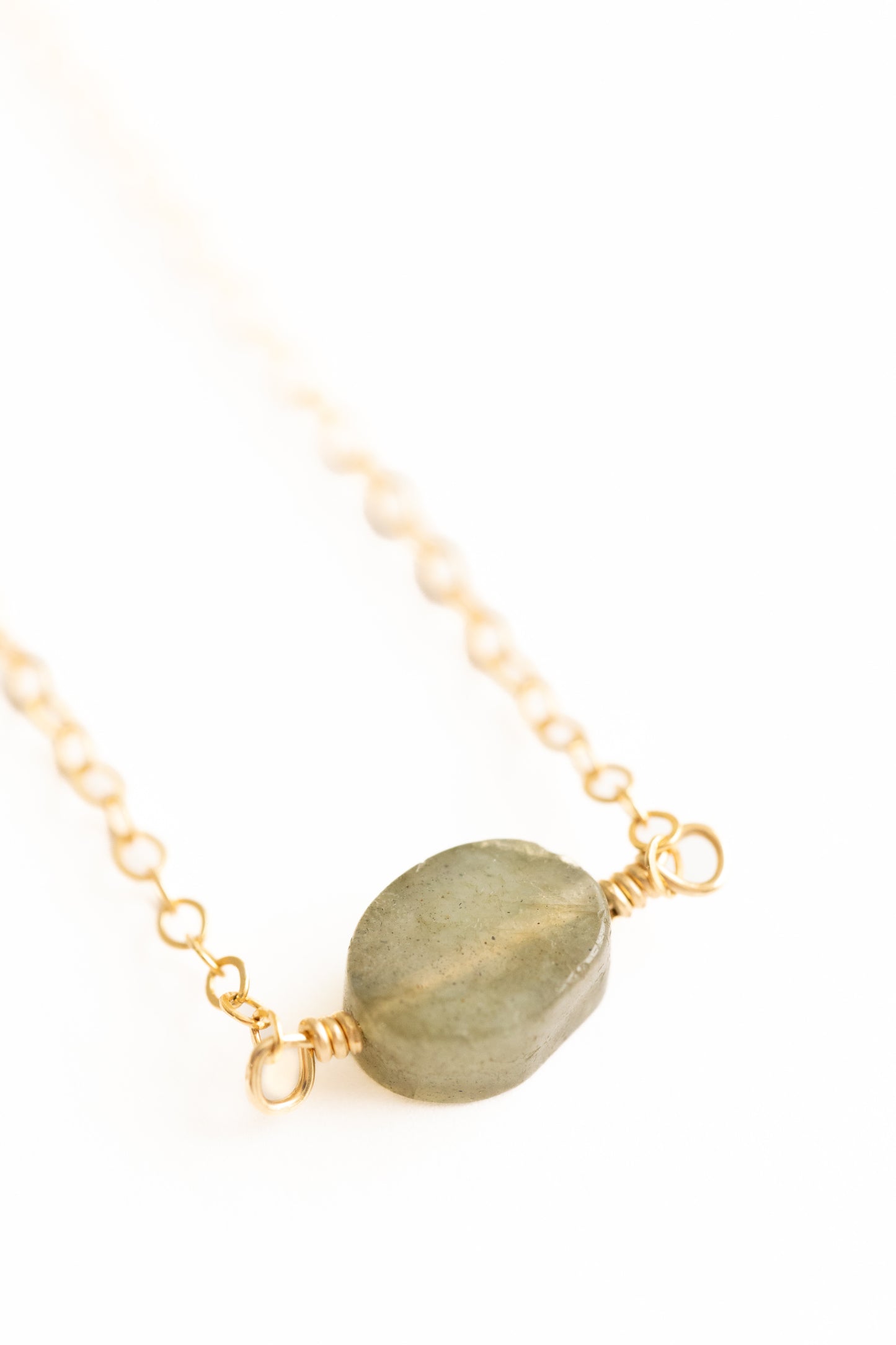 Mystical Labradorite Oval Pendant Necklace