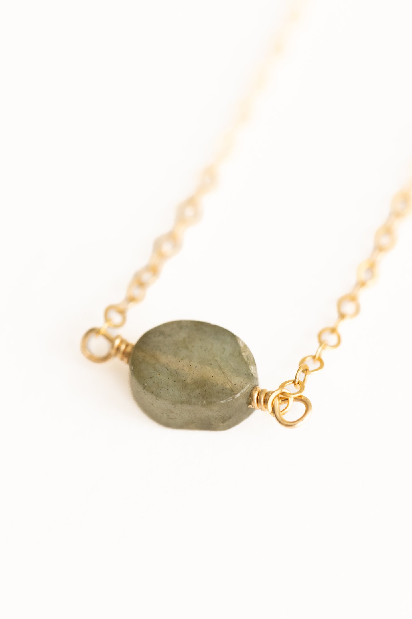 Mystical Labradorite Oval Pendant Necklace