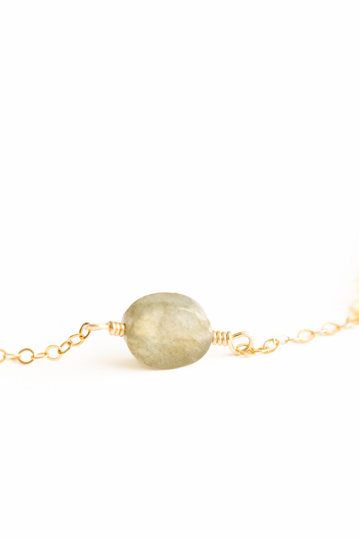 Mystical Labradorite Oval Pendant Necklace