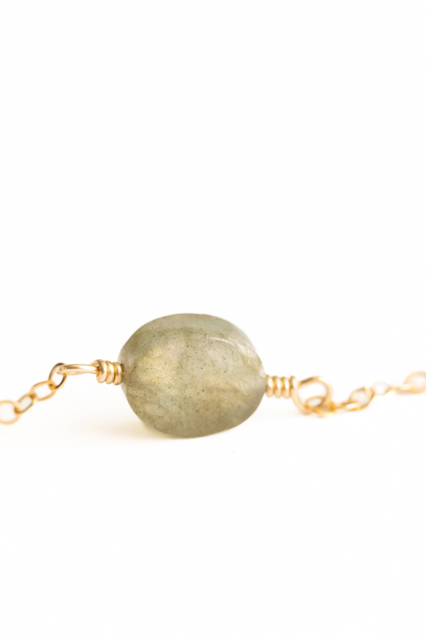 Mystical Labradorite Oval Pendant Necklace