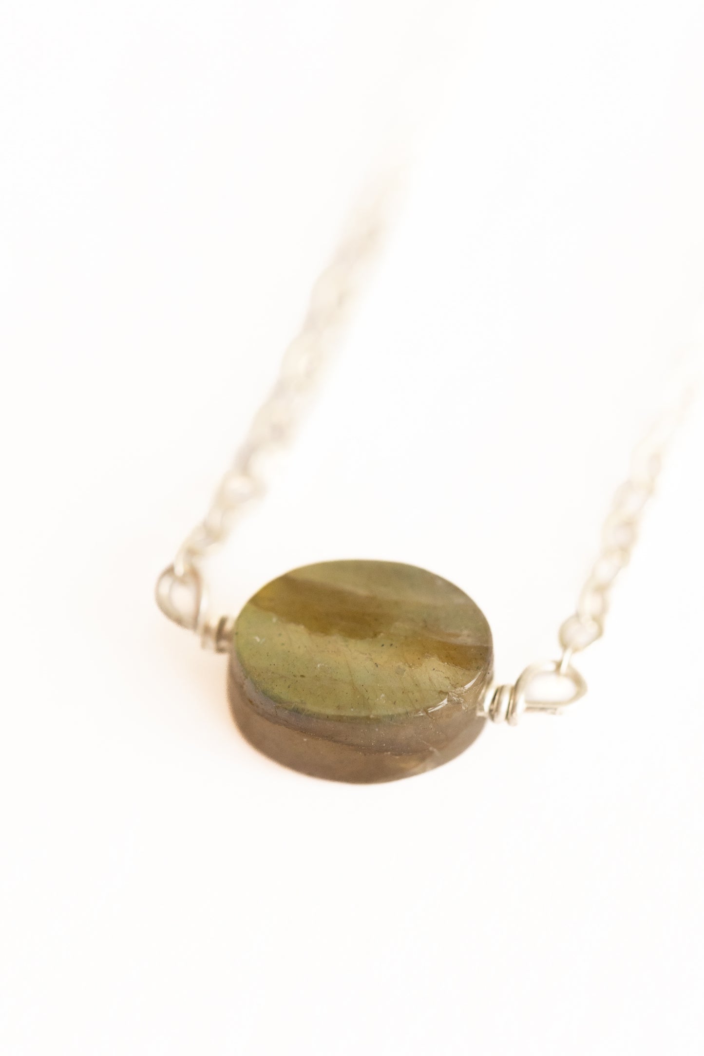 Mystical Labradorite Oval Pendant Necklace