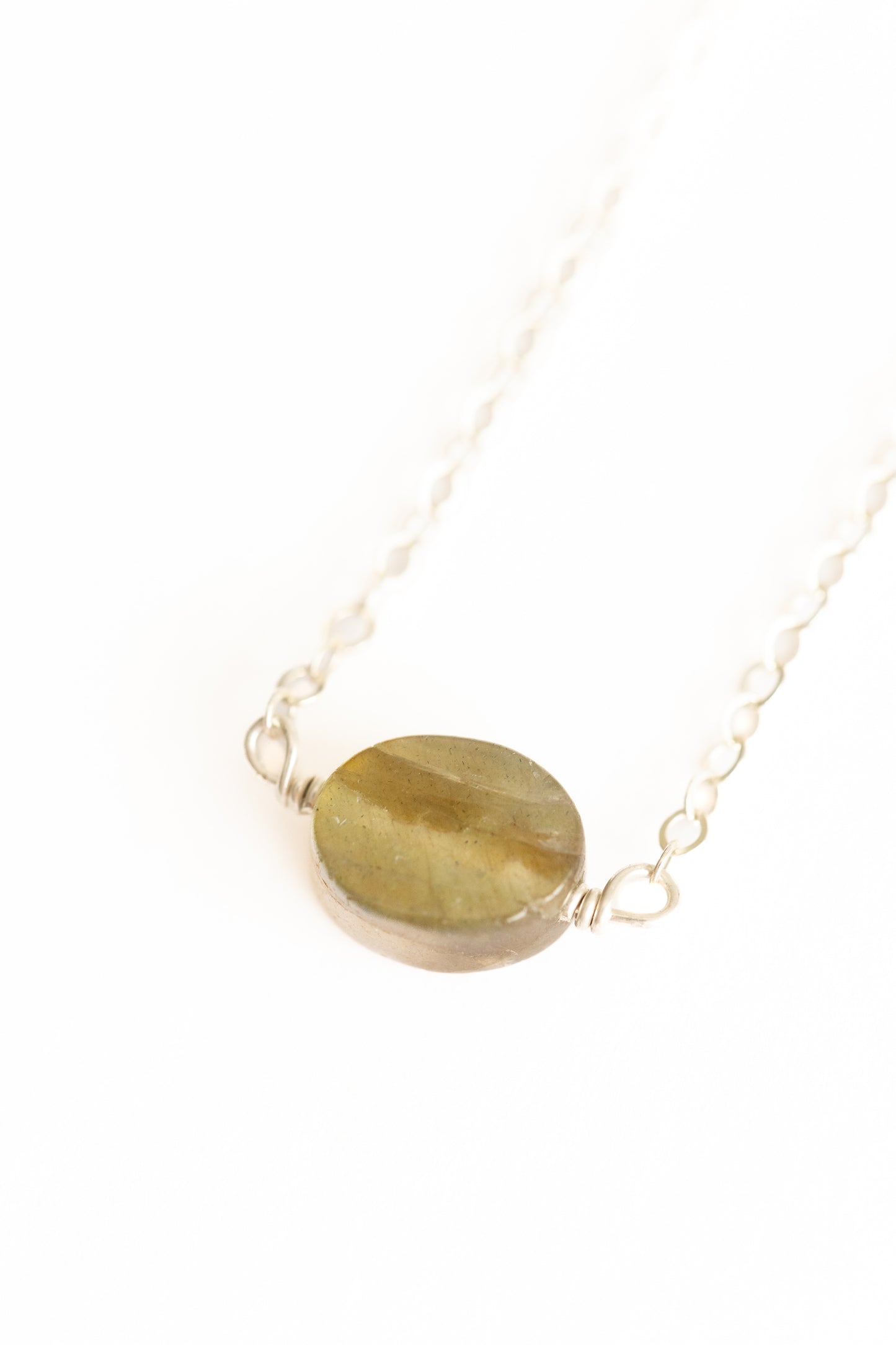 Mystical Labradorite Oval Pendant Necklace