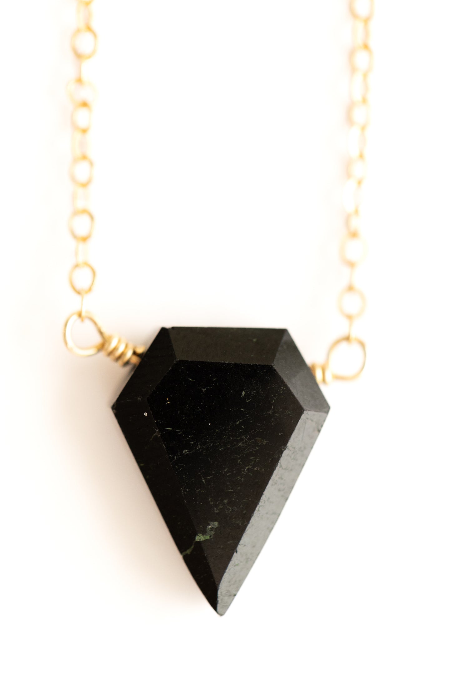 Black Tourmaline Necklace by Seaflowerjewelry