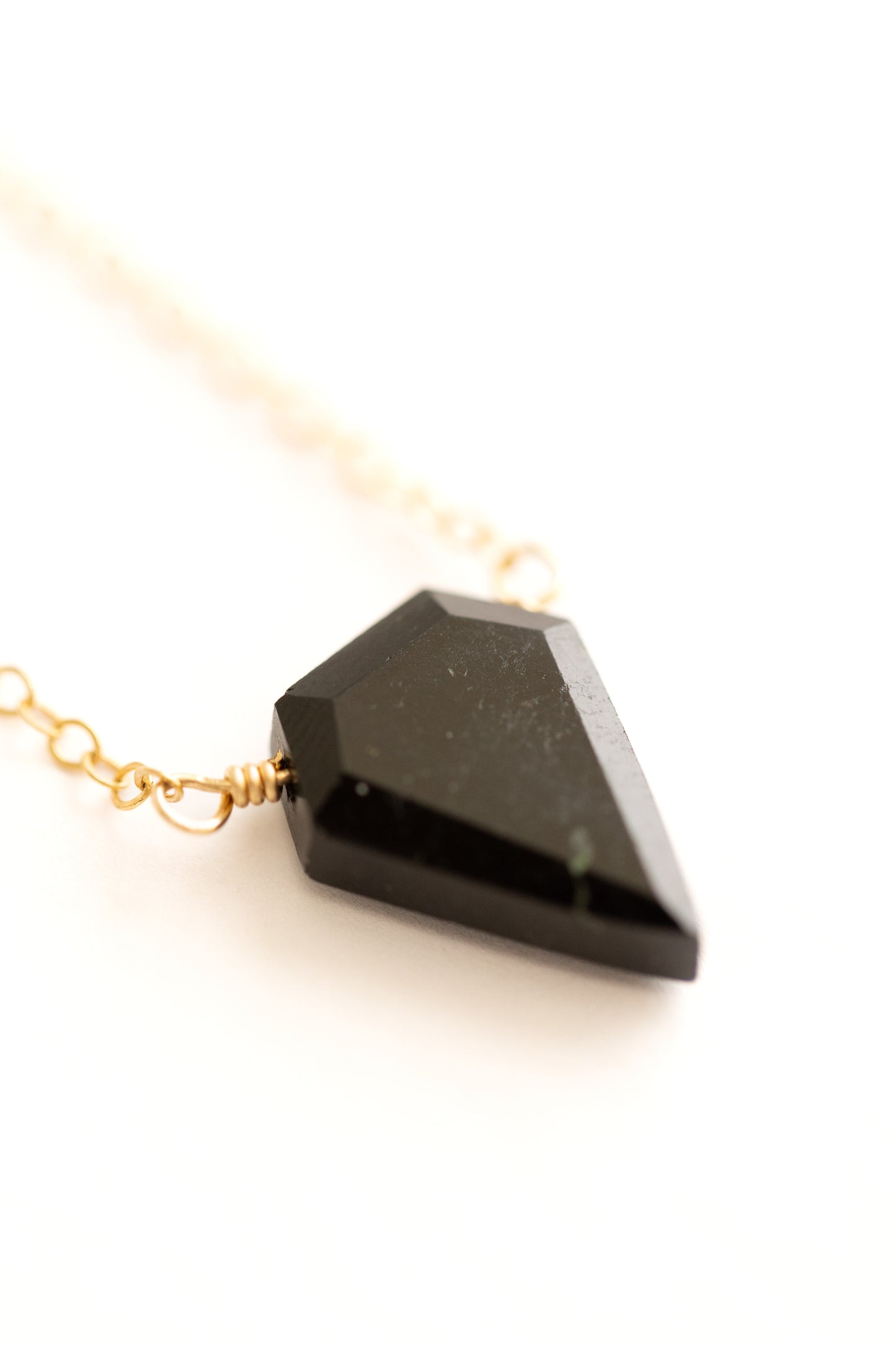 Black Tourmaline Necklace by Seaflowerjewelry