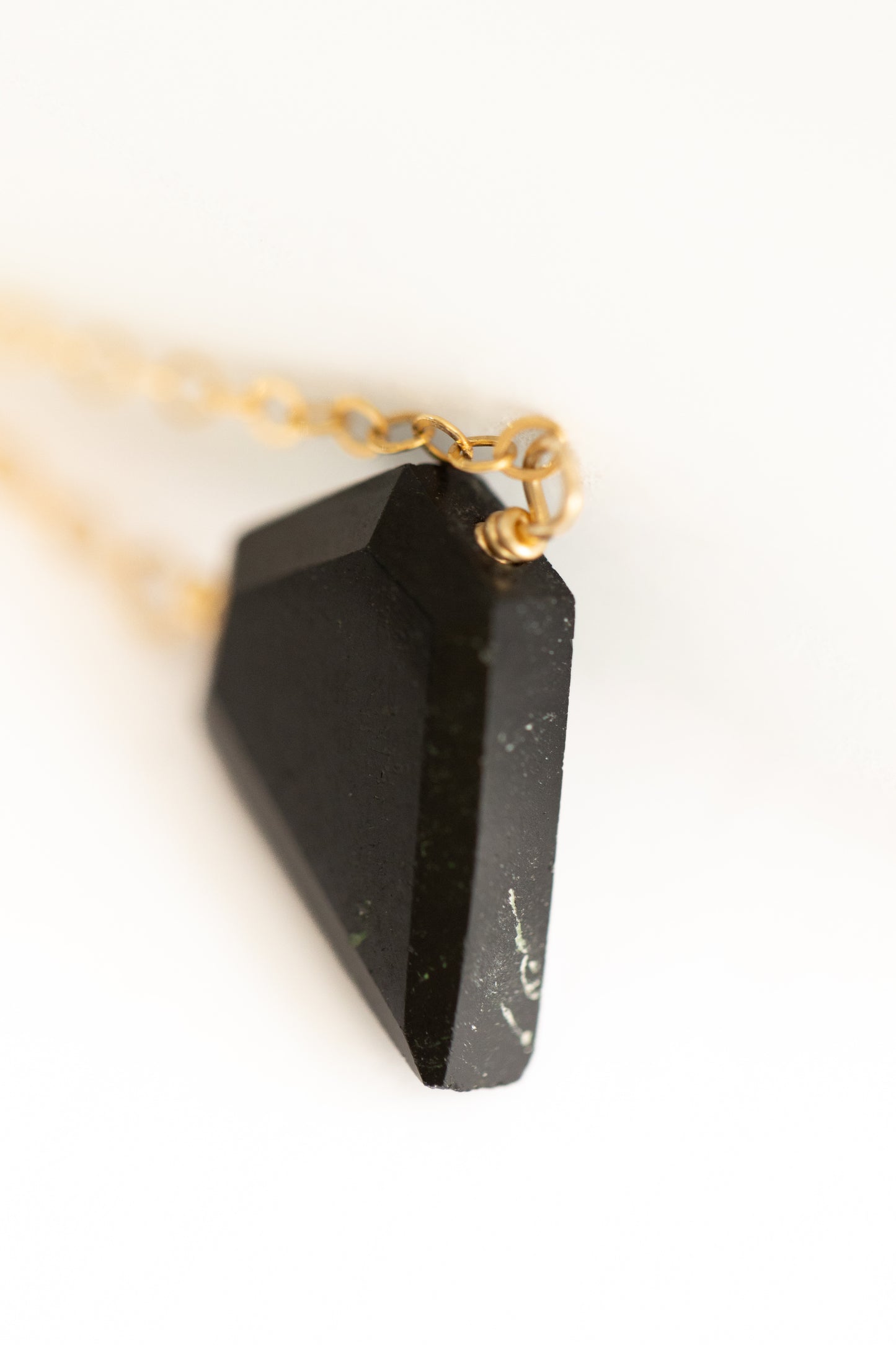 Black Tourmaline Necklace by Seaflowerjewelry