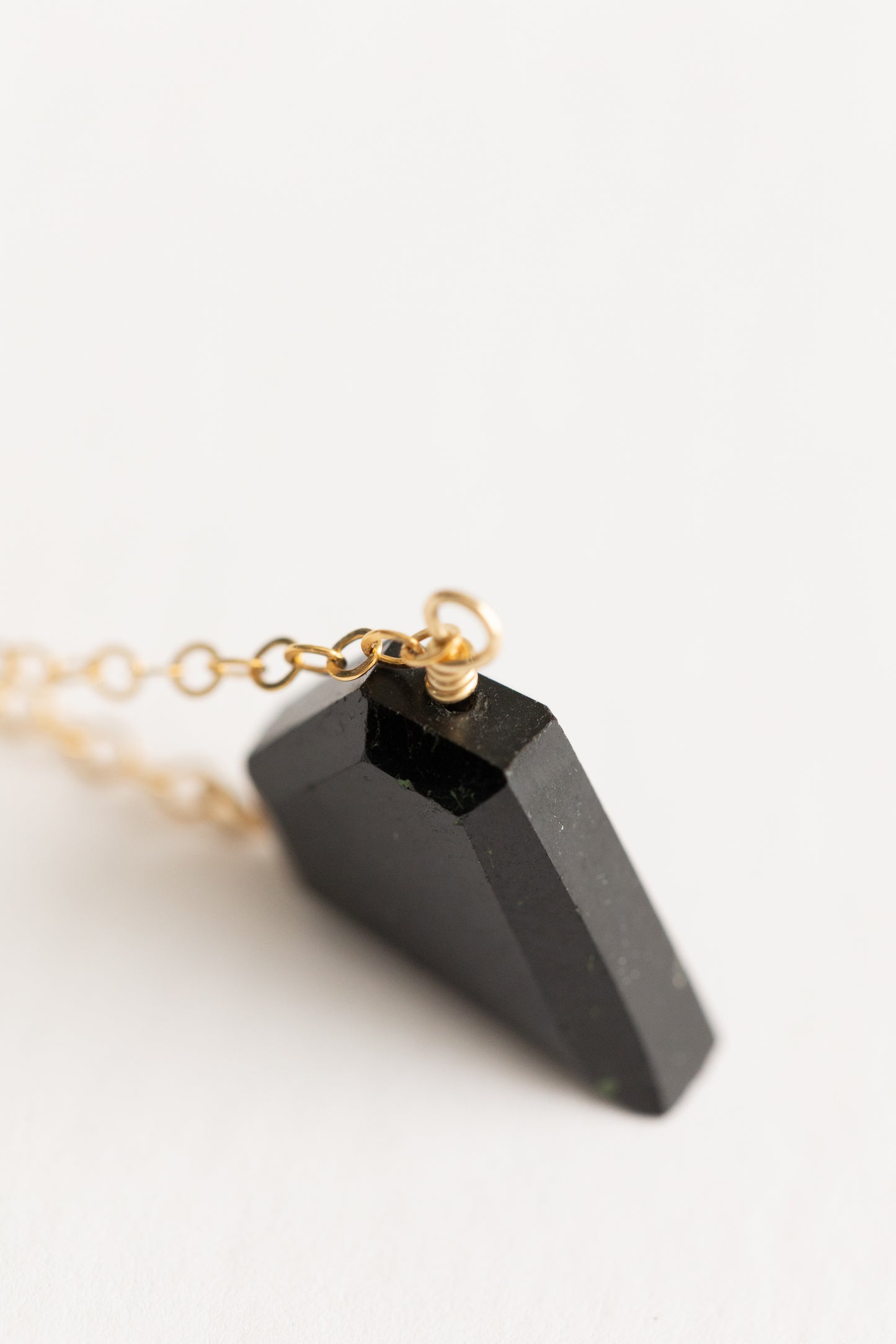 Black Tourmaline Necklace by Seaflowerjewelry