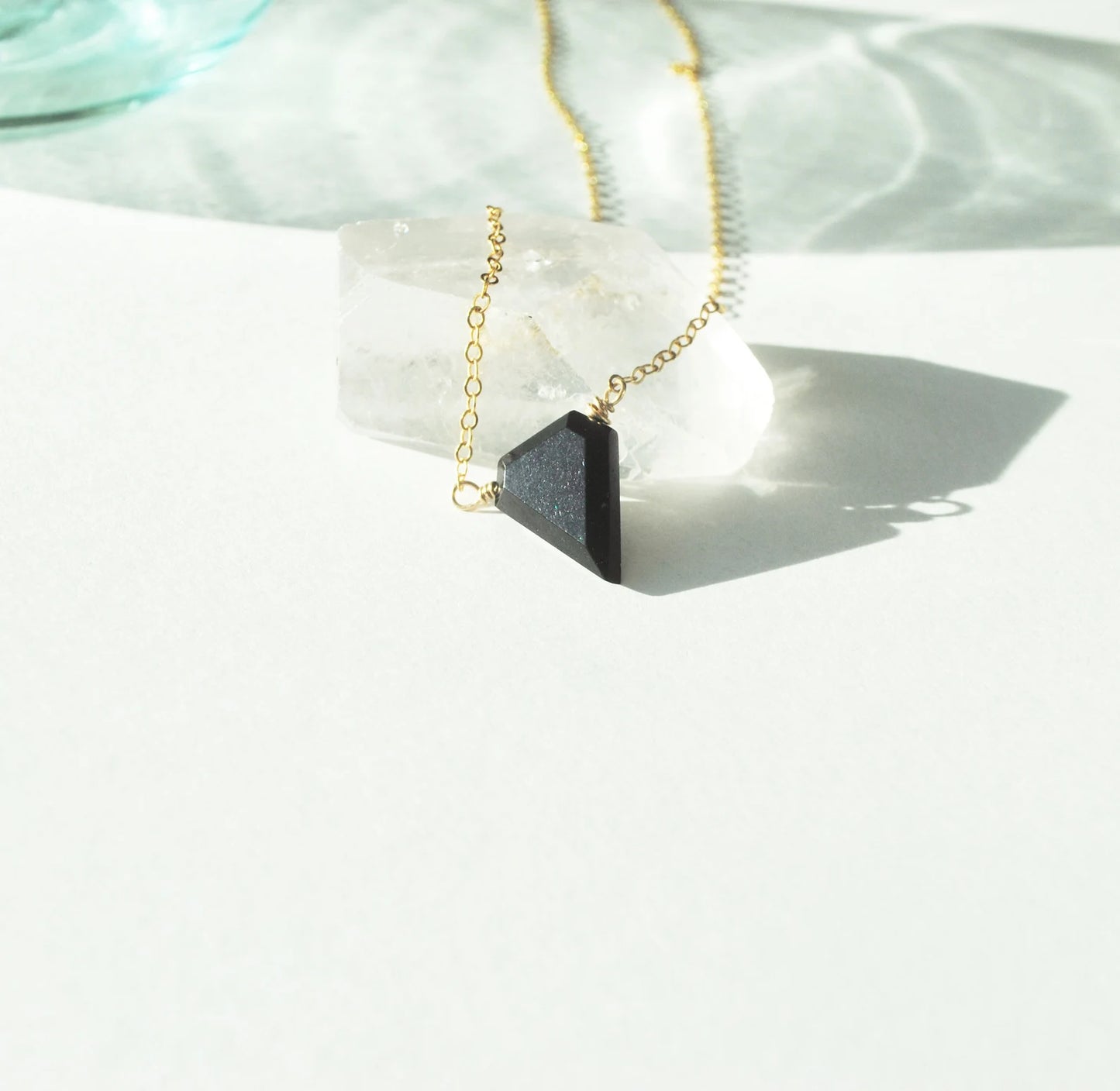 Black Tourmaline Necklace by Seaflowerjewelry