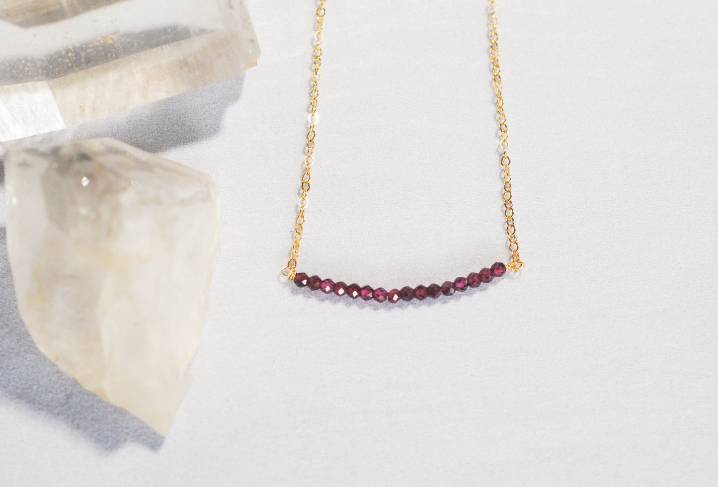 Garnet Beaded Necklace