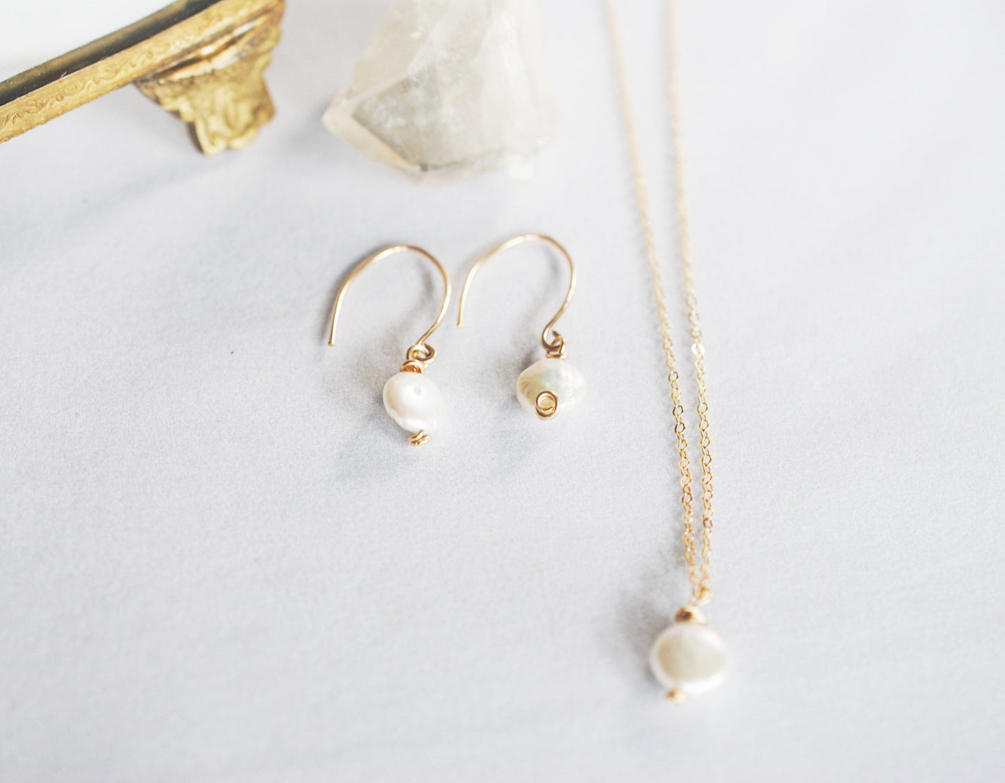 Pearl Hoop Earrings