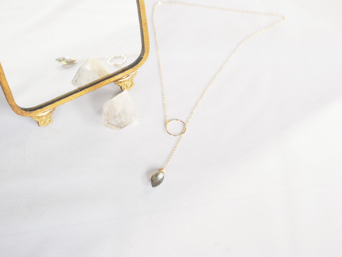 Labradorite Lariat Necklace