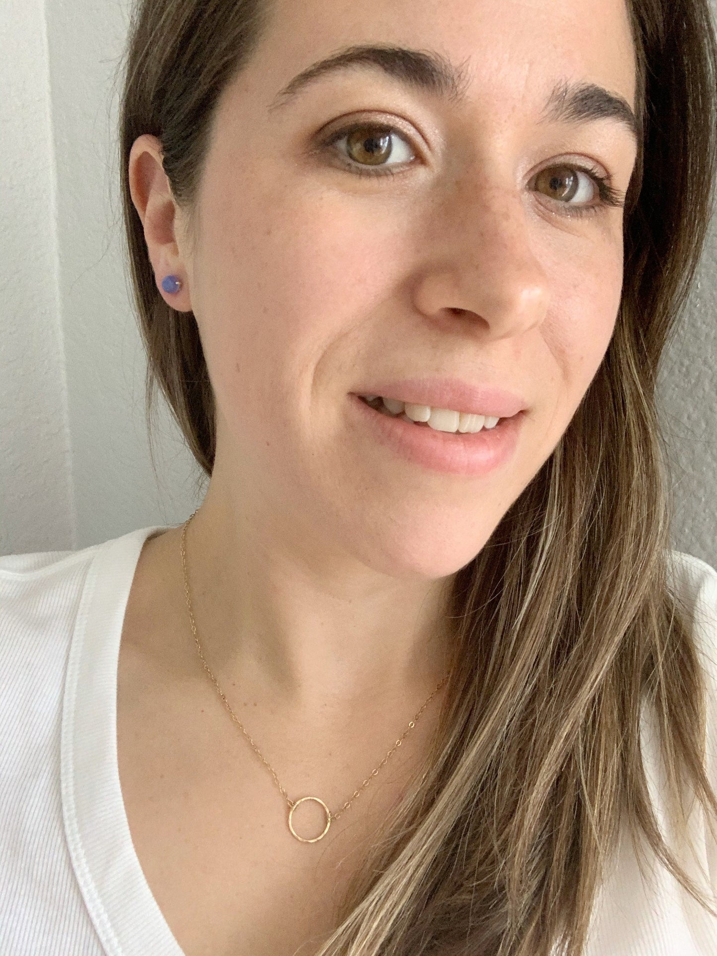 Blue Chalcedony Stud Earrings