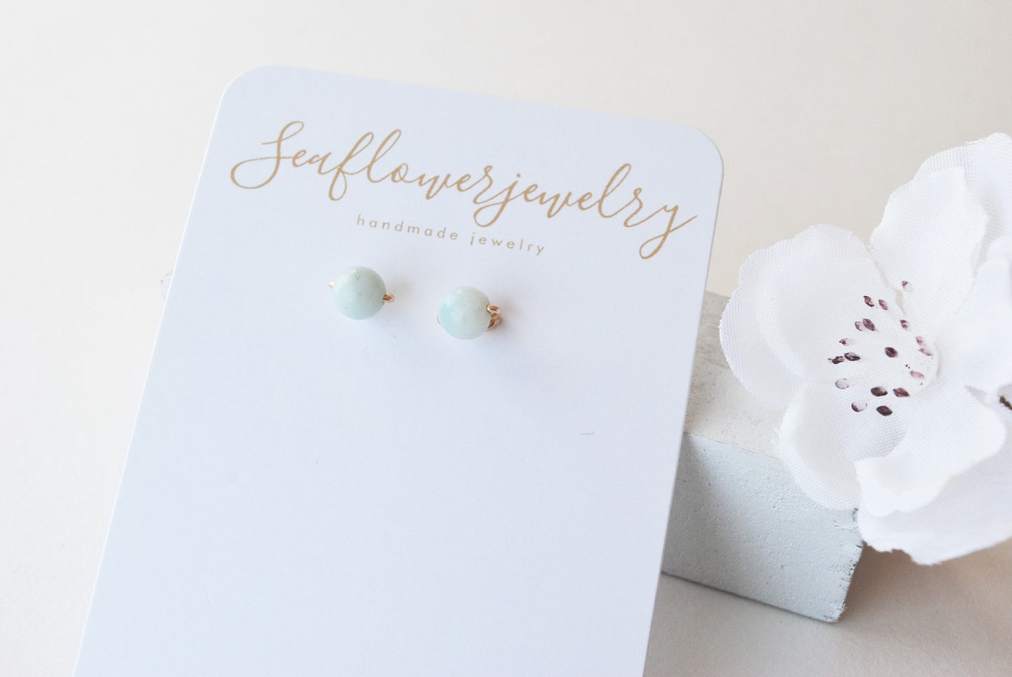Amazonite Stud Earrings