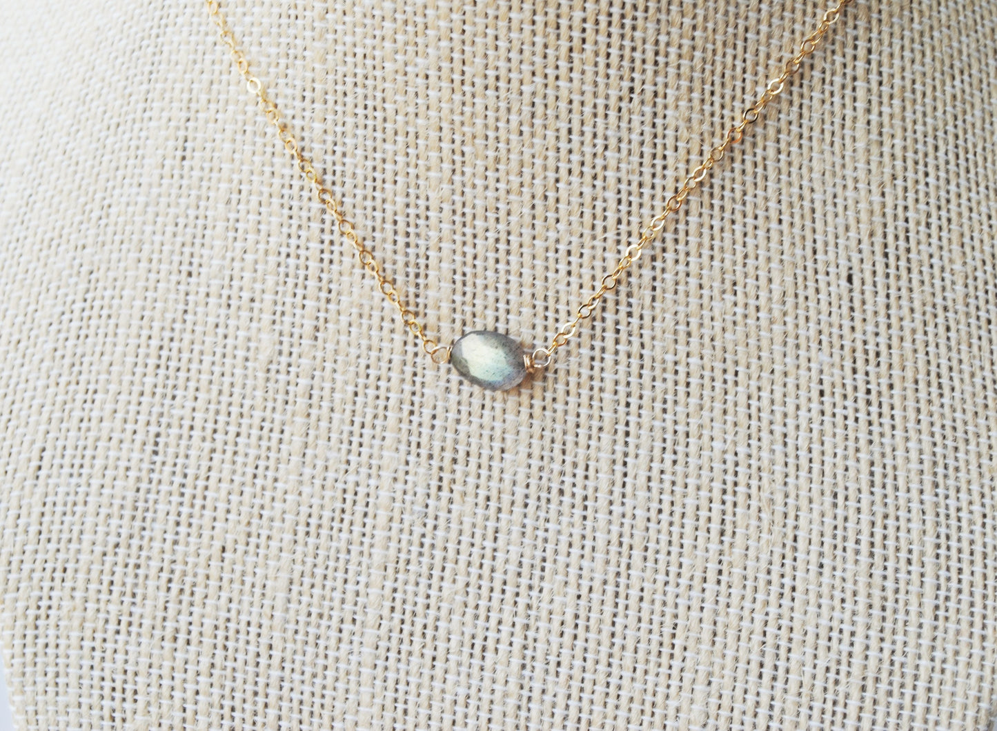 Labradorite Eye Pendant Necklace