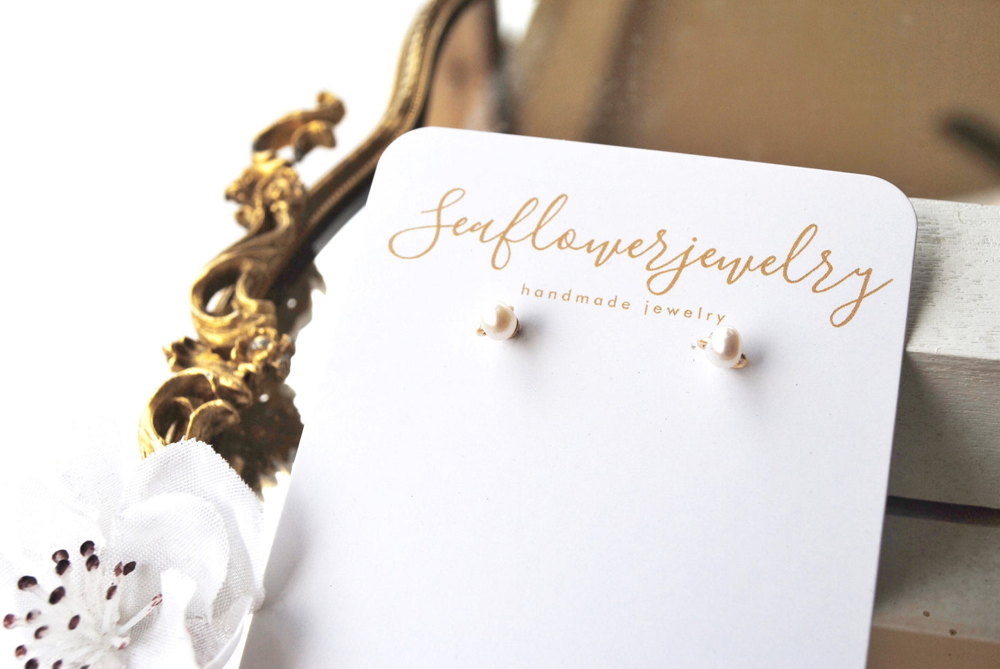 Pearl Stud Earrings