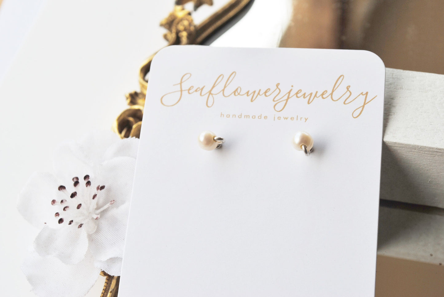 Pearl Stud Earrings
