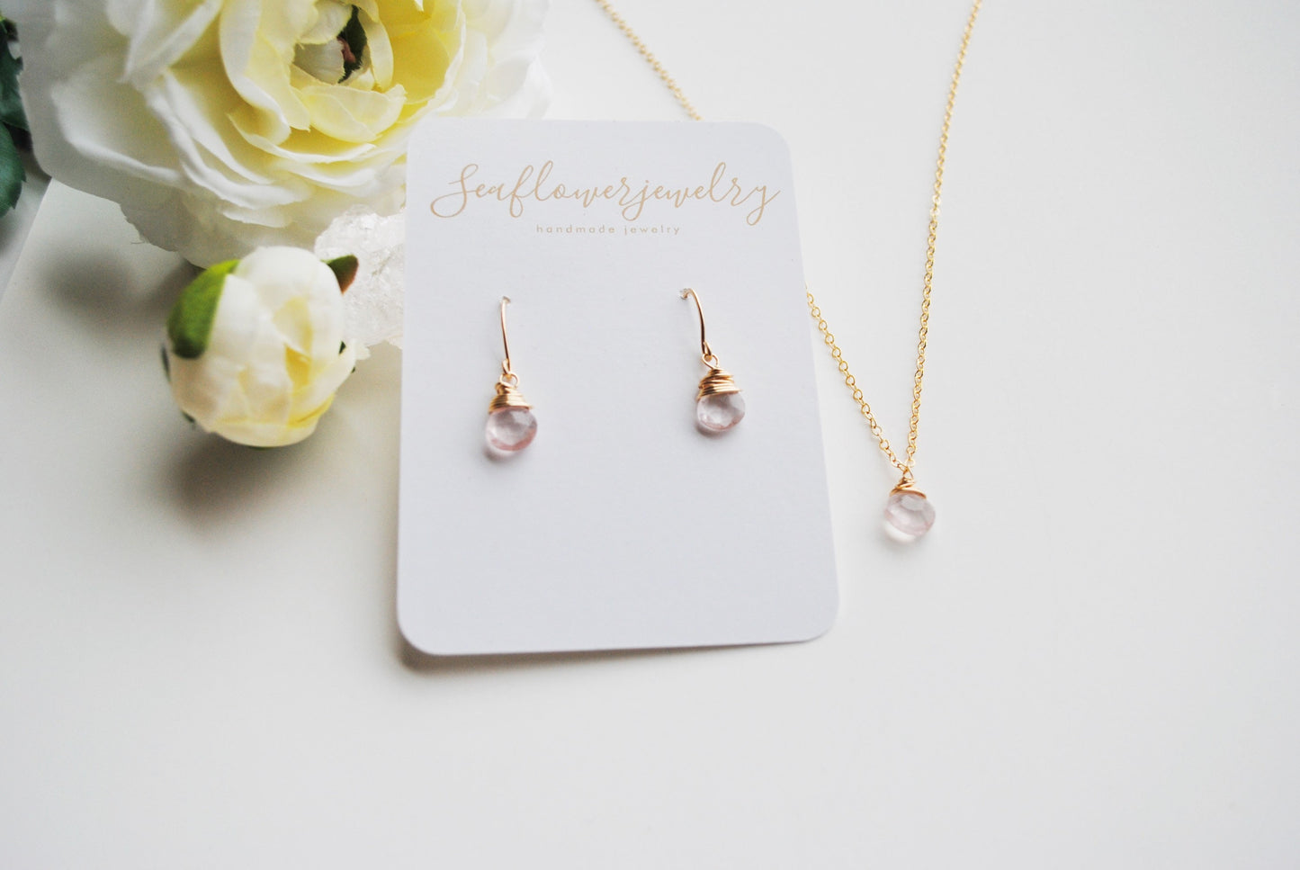 Rose Quartz Earrings