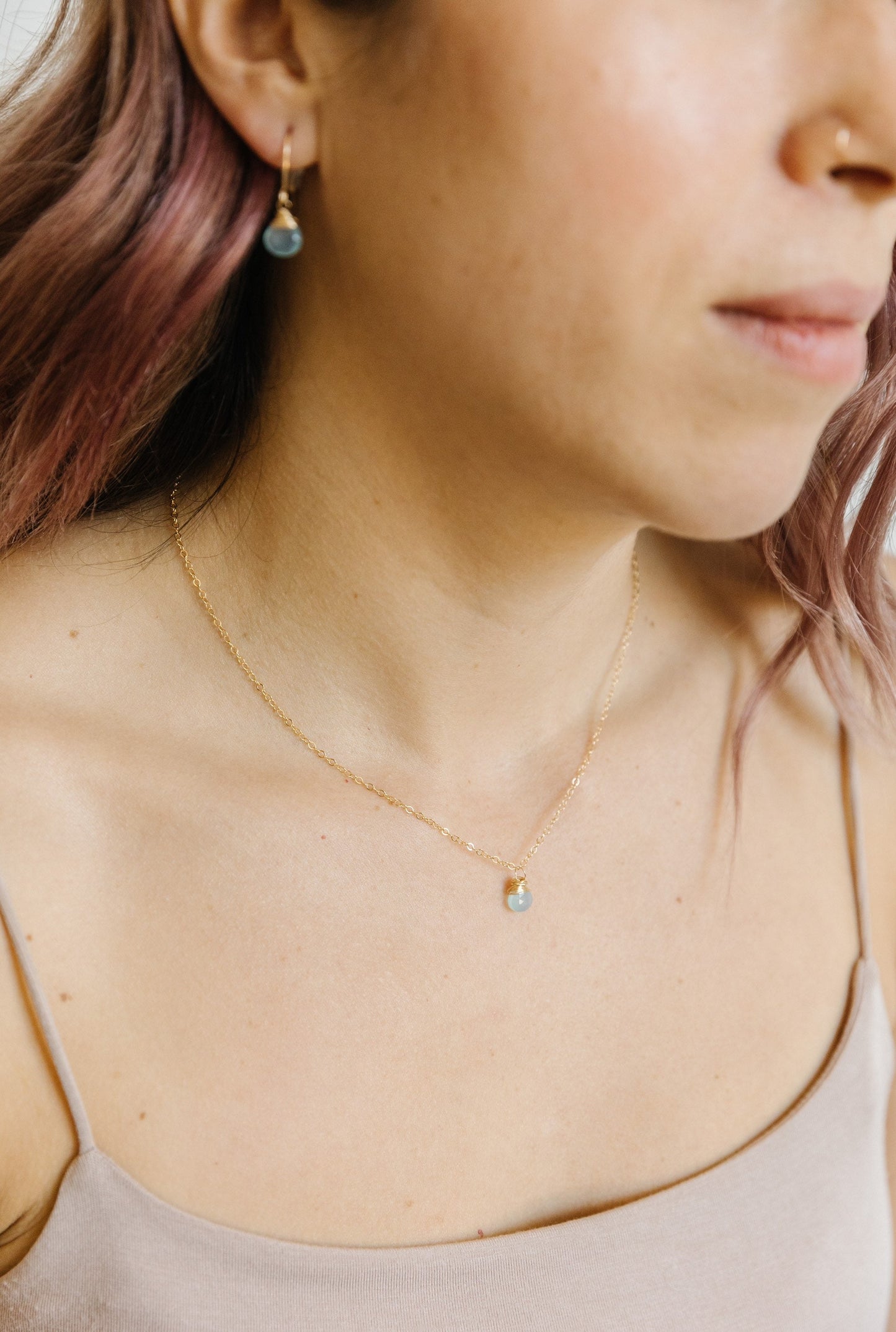 Blue Chalcedony Jewelry Set