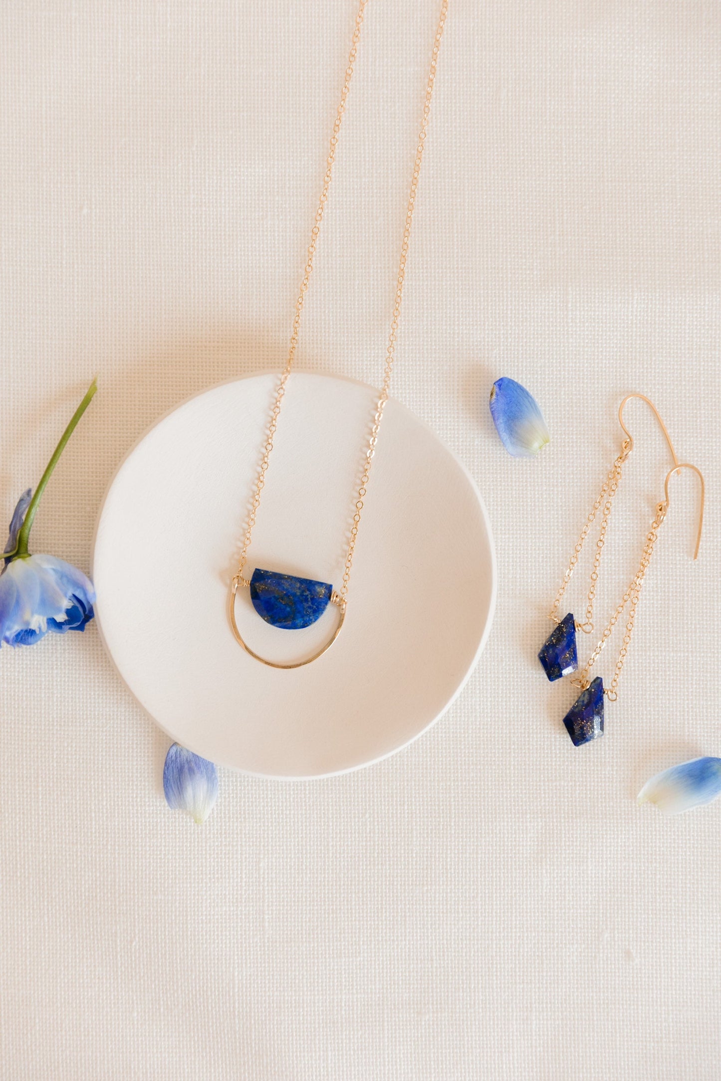 Lapis Lazuli Boho Chandelier Earrings