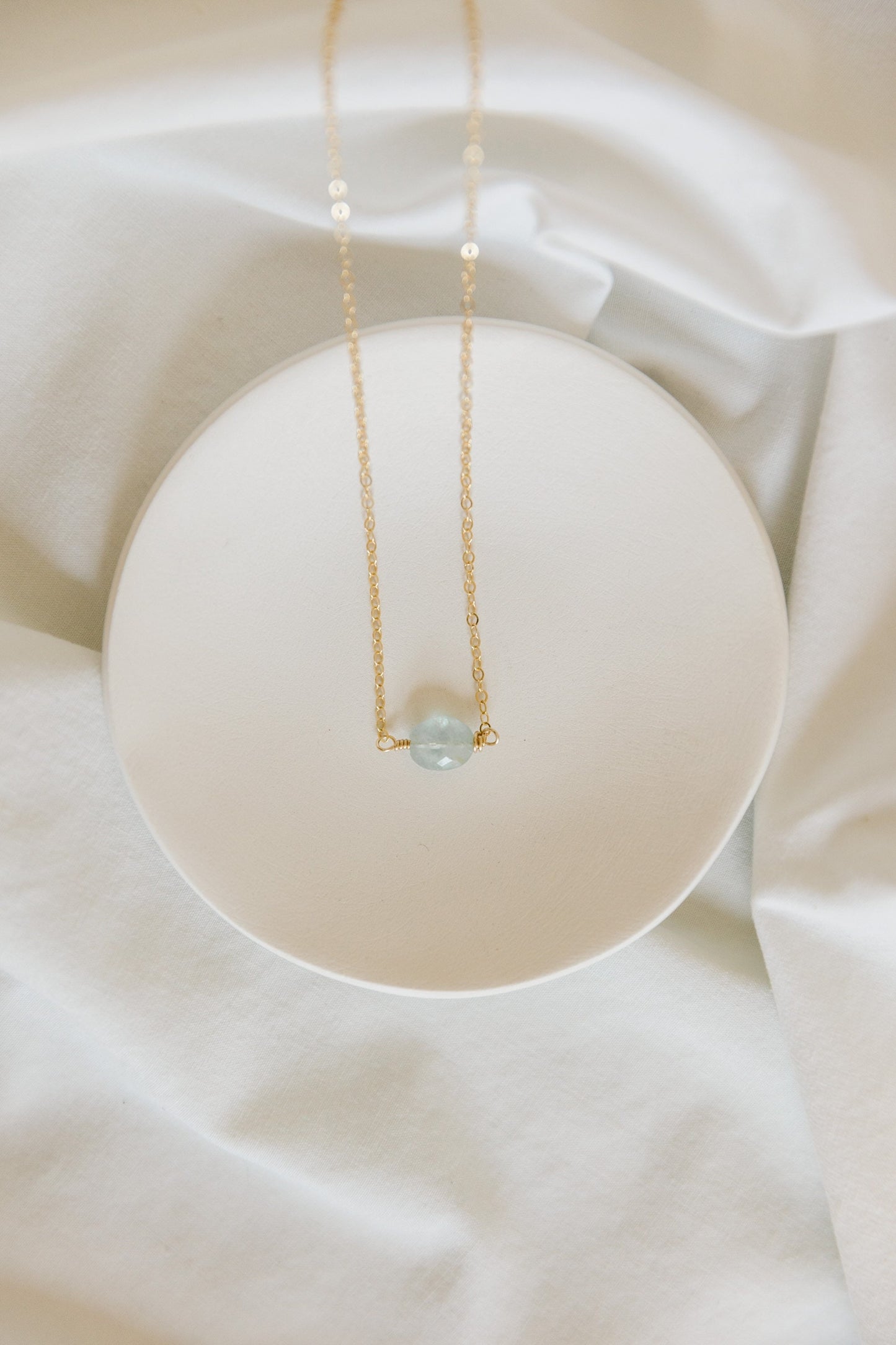 Aquamarine Eye layering necklace