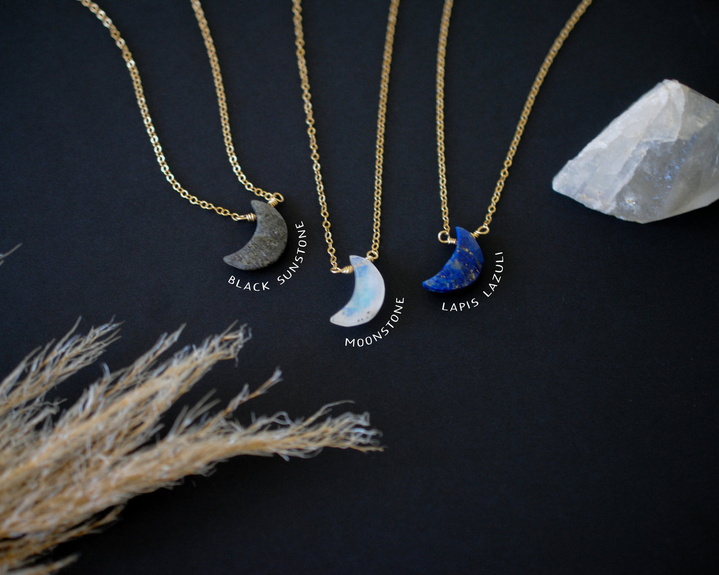 Custom Crystal Moon Necklace