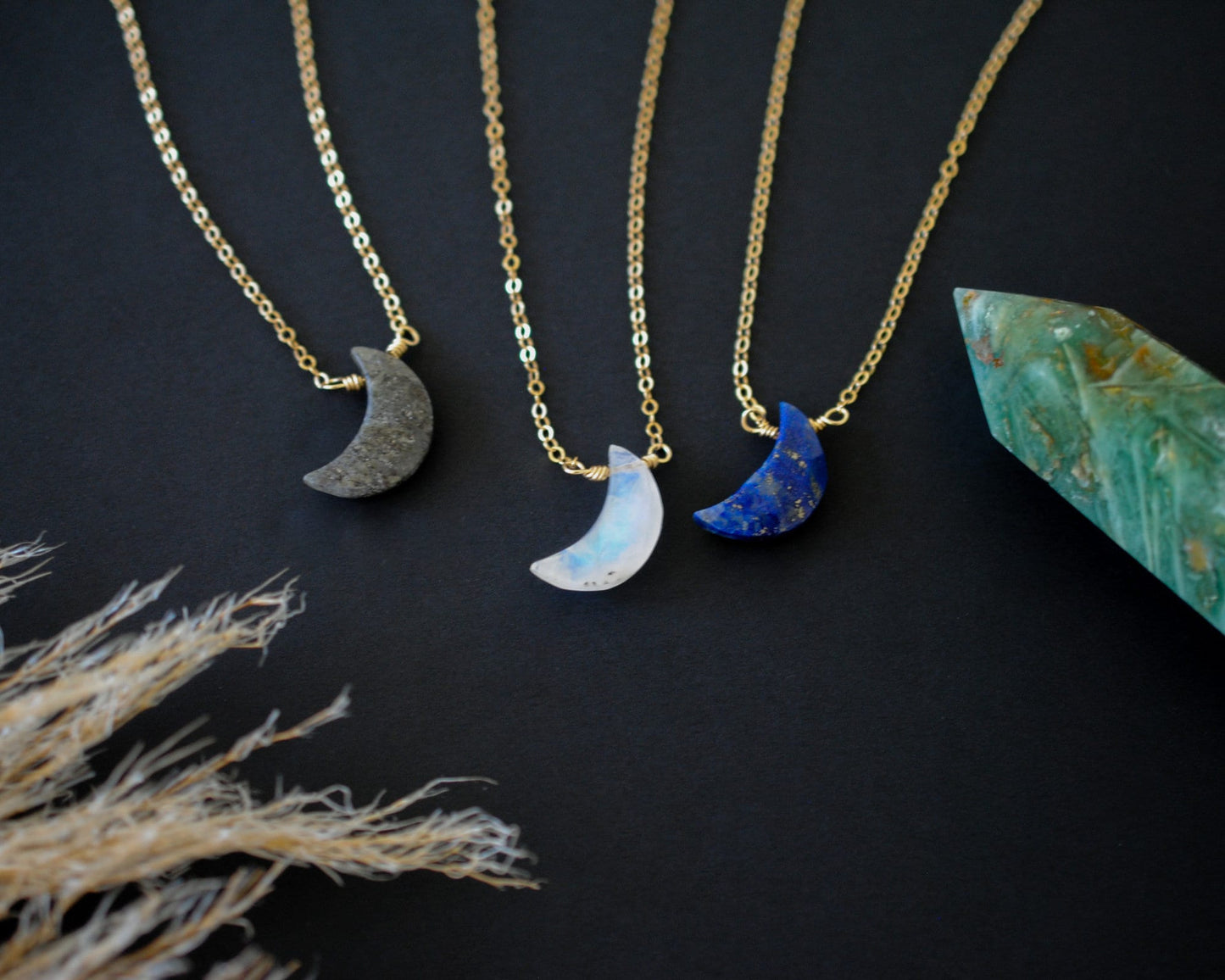 Custom Crystal Moon Necklace