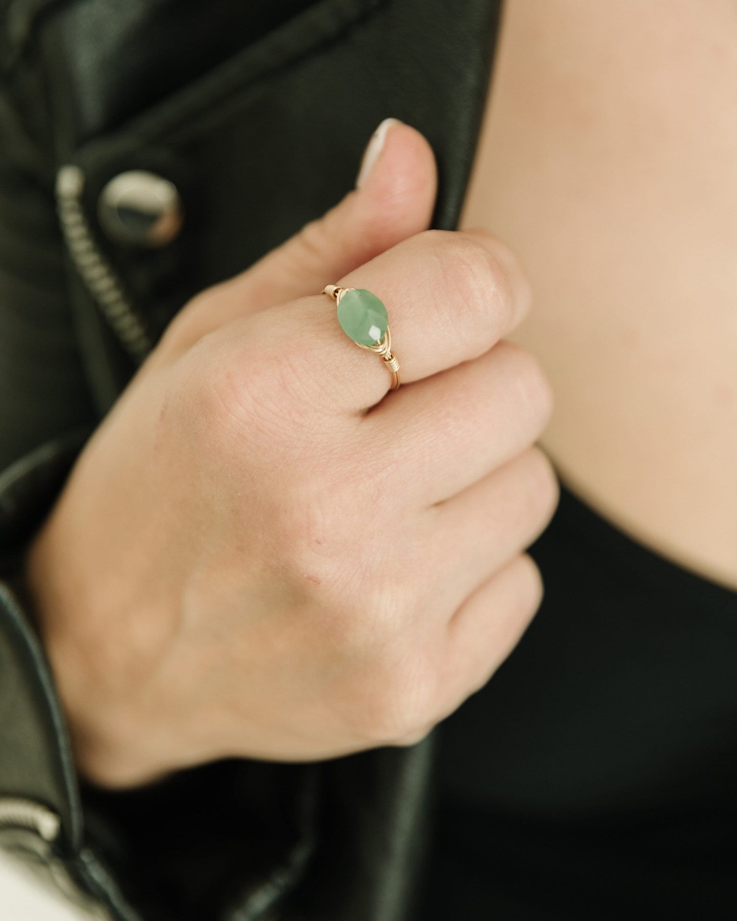 Green Aventurine Ring
