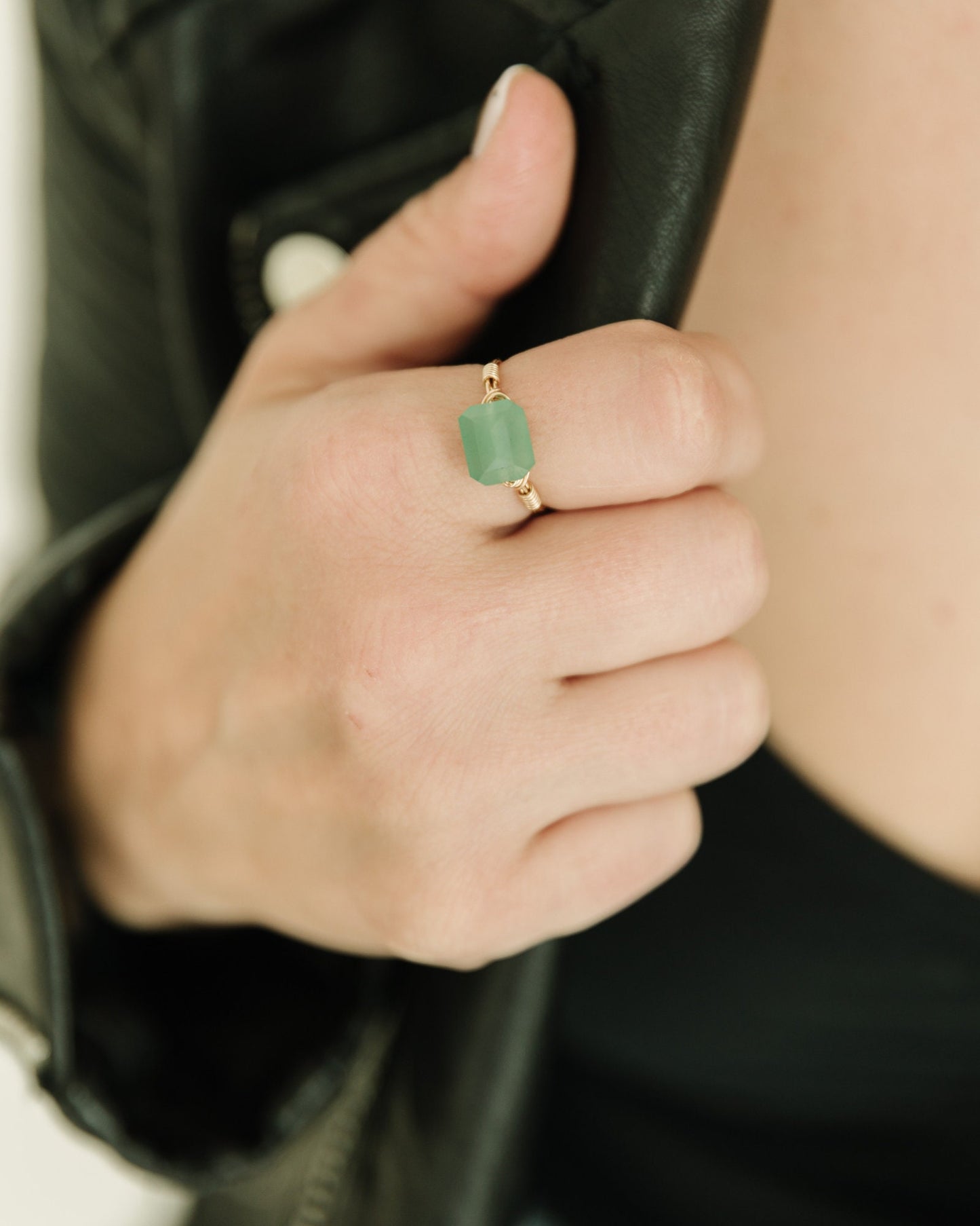 Green Aventurine Ring