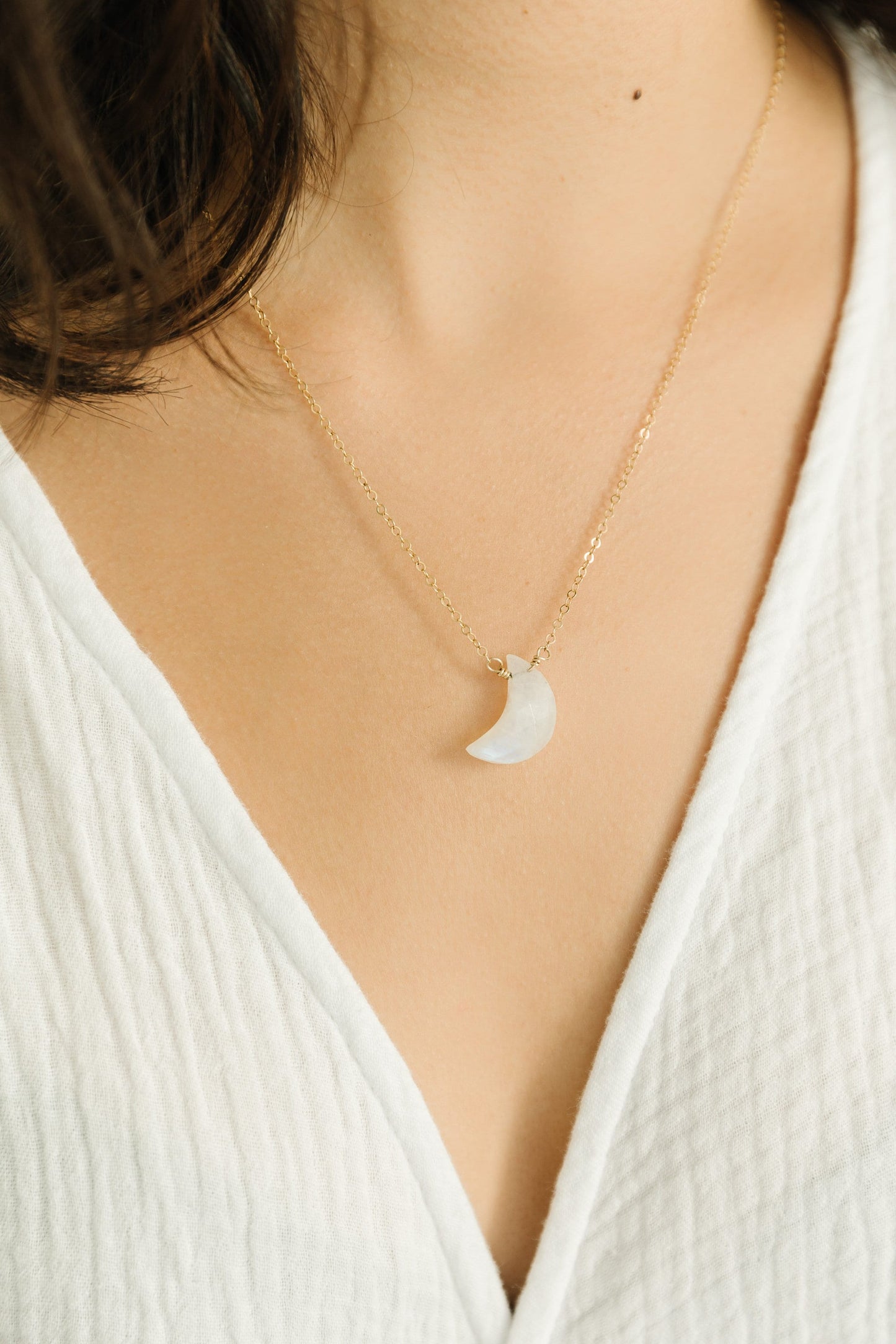 Custom Crystal Moon Necklace