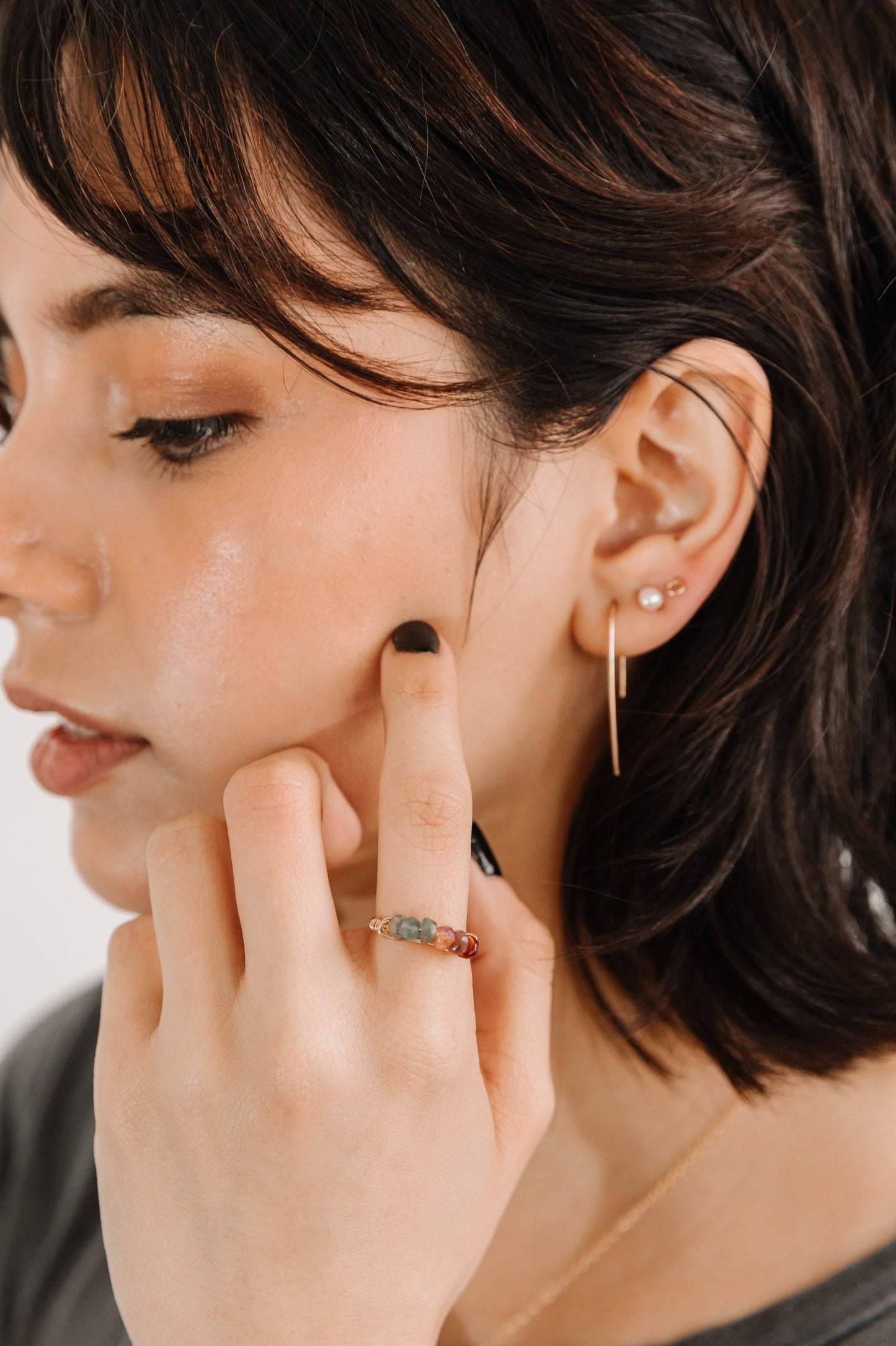 Dainty Half Hoop Earrings