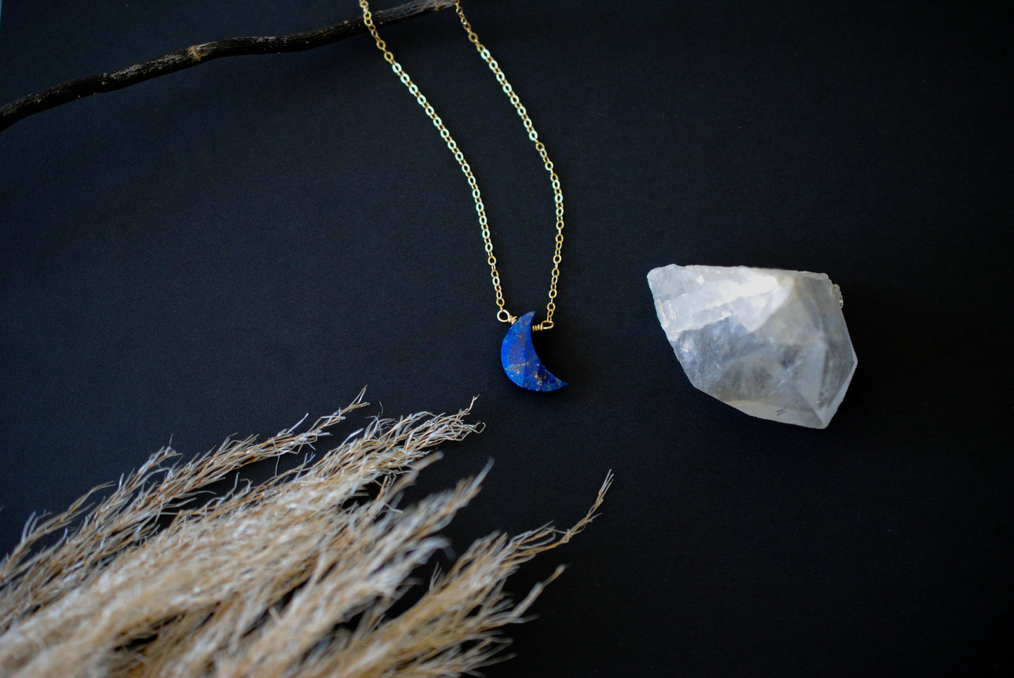 Lapis Lazuli Moon Necklace
