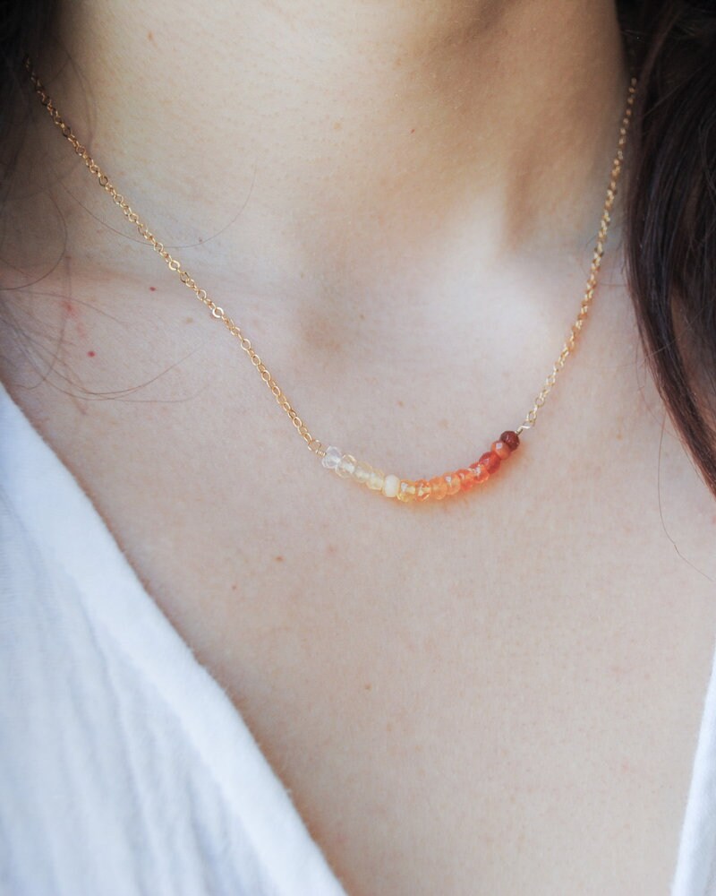 Mexican Fire Opal Necklace