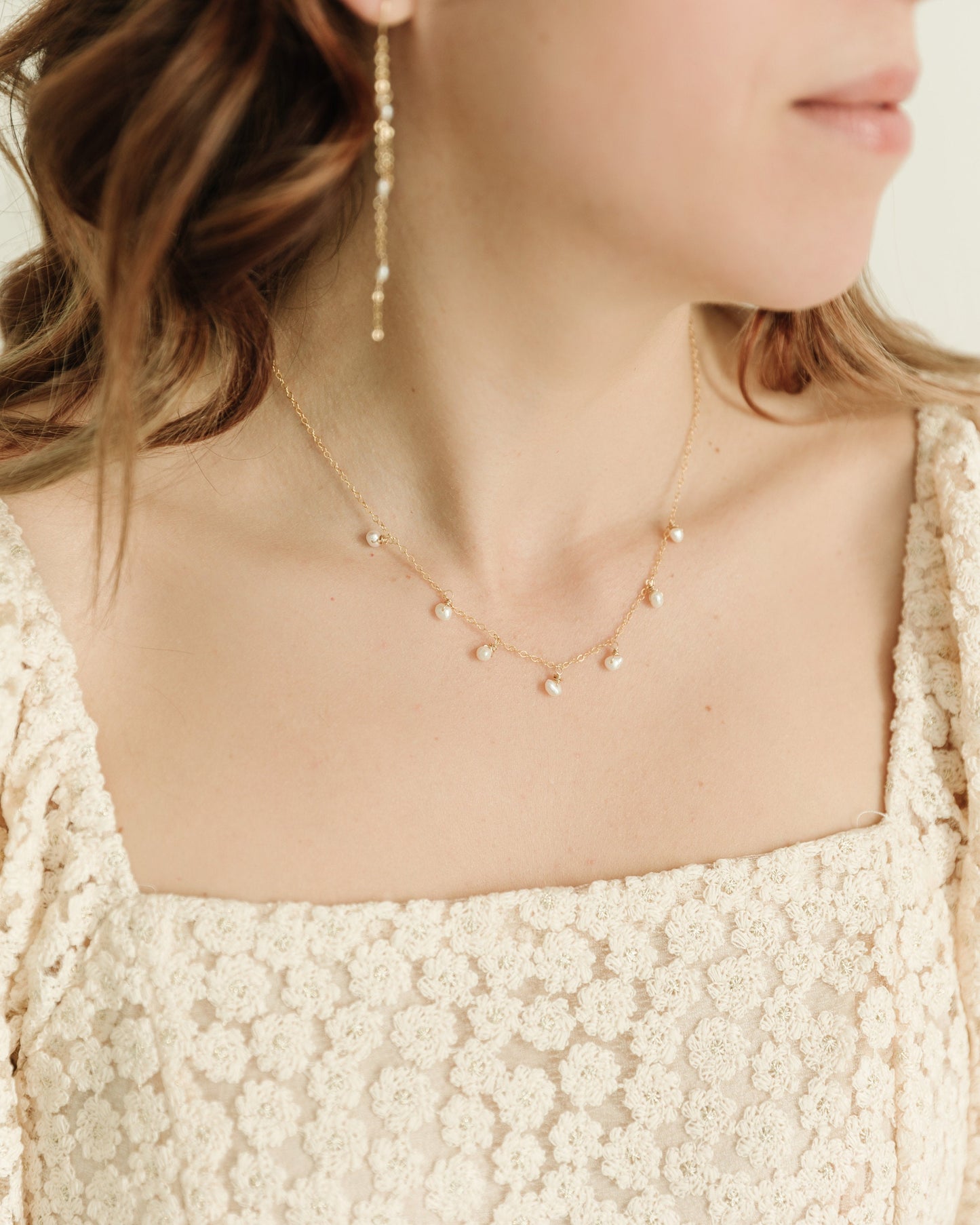 Dainty Pearl Drop Necklace