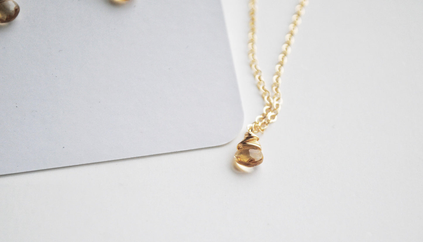 Citrine Pendant Necklace