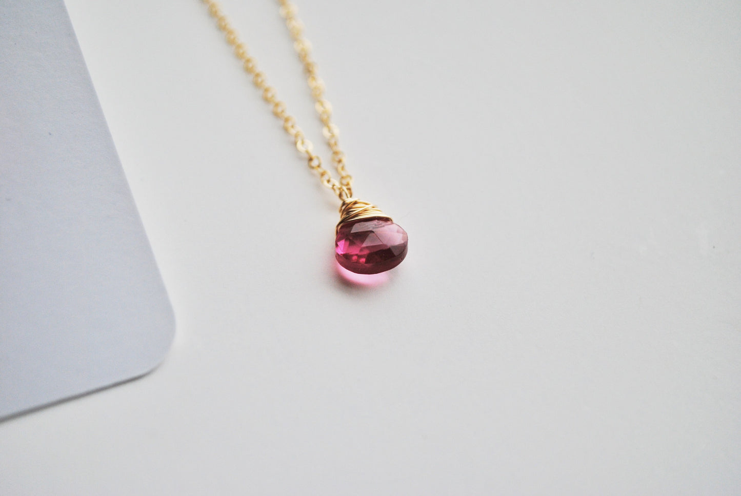 Ruby Teardrop Necklace