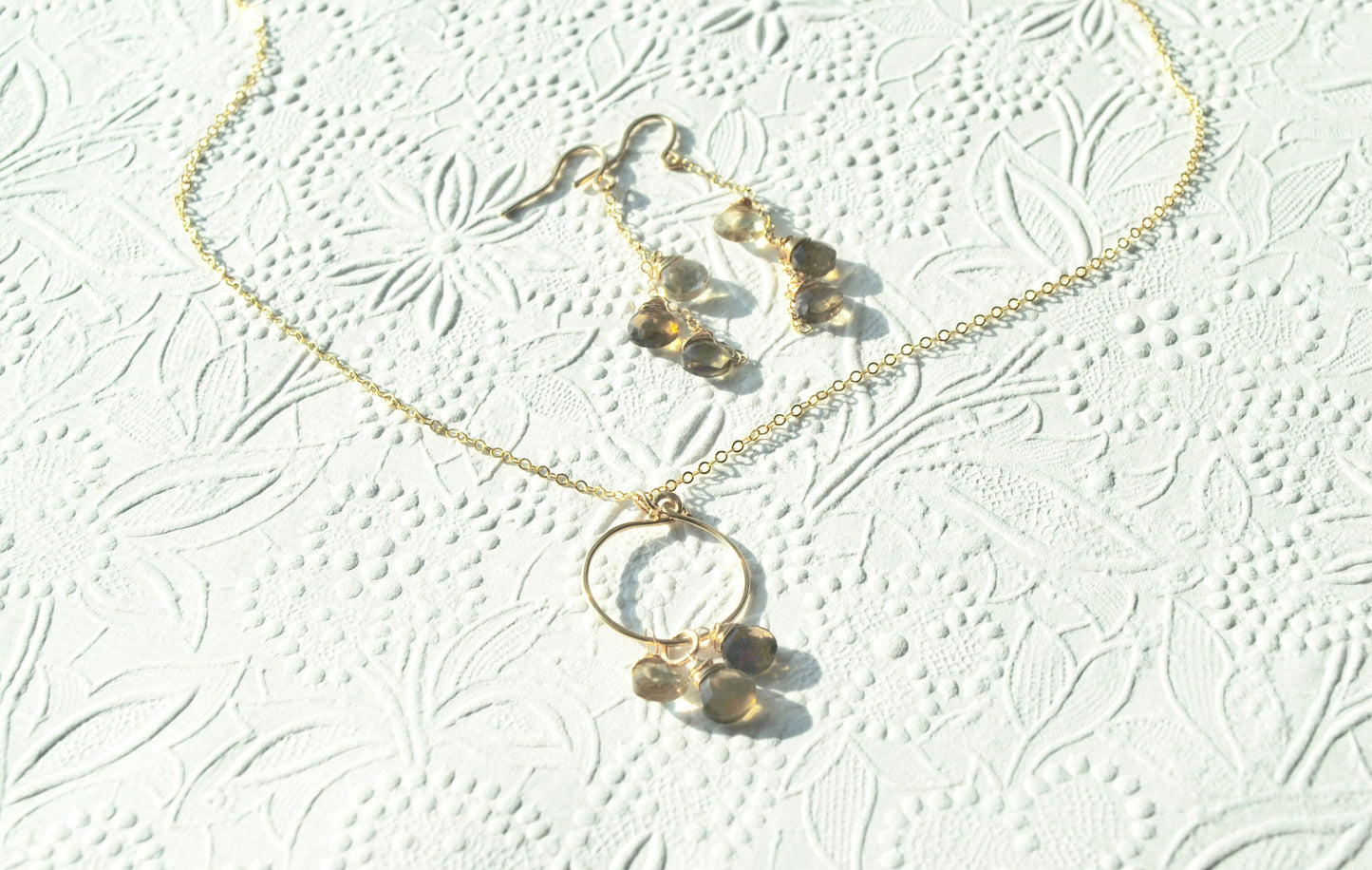 Lemon Quartz Ombré Jewelry Set
