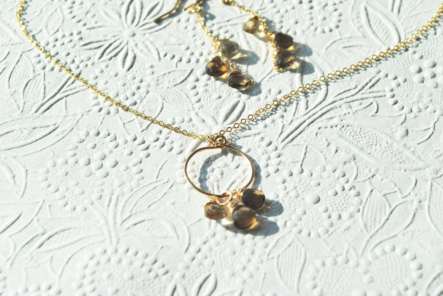 Lemon Quartz Ombré Jewelry Set