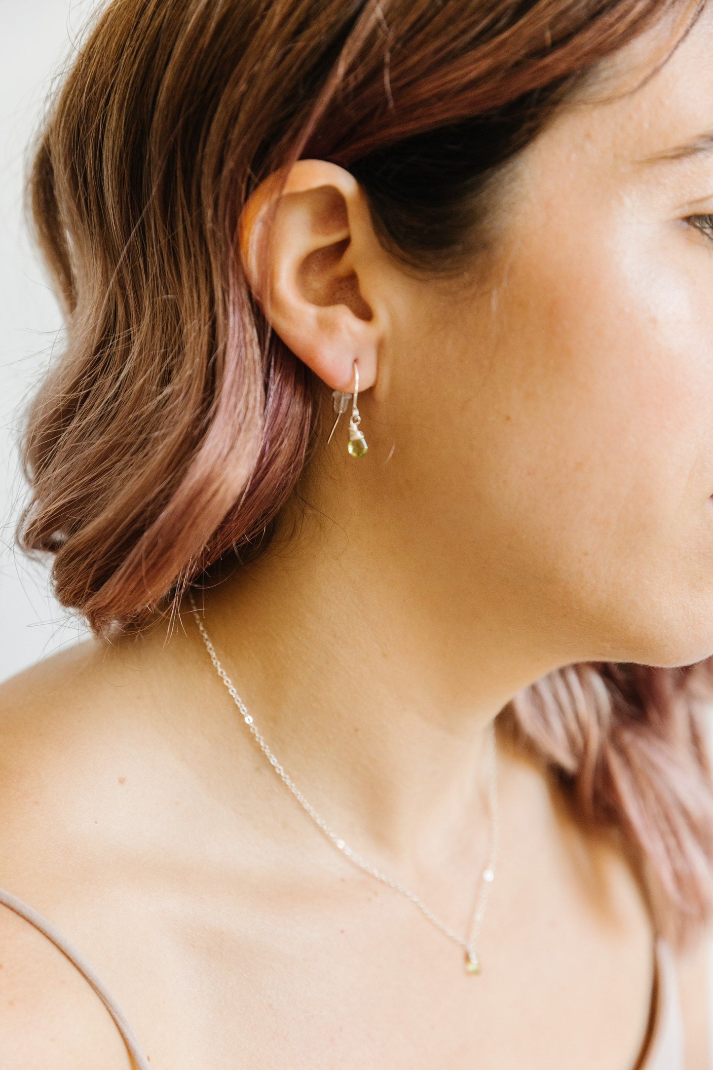 Peridot Teardrop Necklace