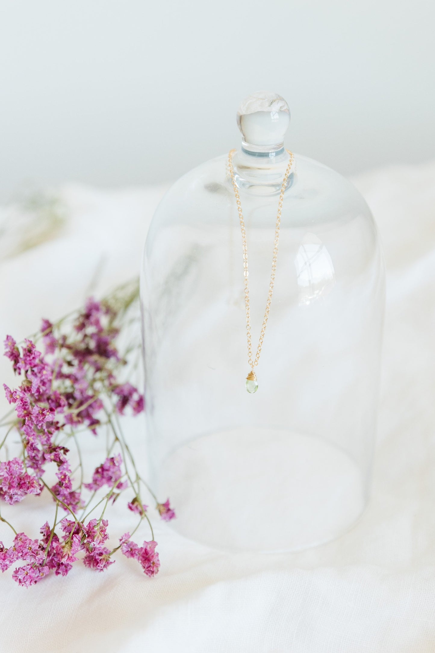 Peridot Teardrop Necklace